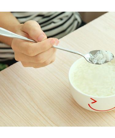BCDlily Stainless Steel Dinner Spoons Long Handle Tea Coffee Spoons Cutlery Tableware Home Kitchen Dessert Spoon Gift (Silver 2) - Buy Online on SooperMarket.com
