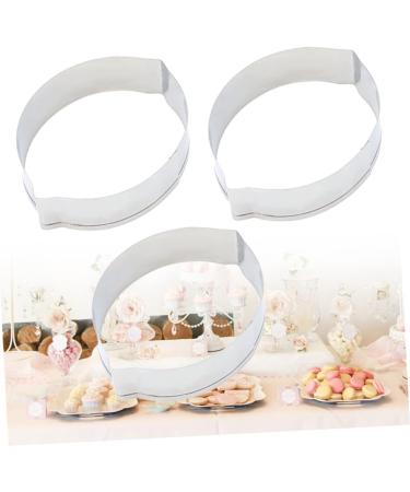 IMIKEYA Cake Mold 3 Pcs Baking Mold Stainless Steel Fondant Mold medium Silver - Buy Online on SooperMarket.com