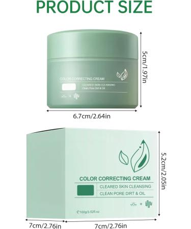 FunnAura Colour Correcting Cream Hydrating Green Cream for Redness 100g - Buy Online on SooperMarket.com
