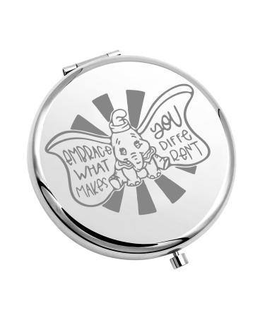 KUIYAI Cartoon Inspired Gift Flying Elephant Makeup Mirror For Girls Women Embrace What Makes You Different (embrace mirrorUK)