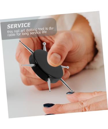 minkissy 5pcs Nail Art Drill Pen Circular Dotting Tool Nail Stone Picker Pen Nail Art Embossing Stylus Nail Art Tip Dotting Pens Ball Stylus Dotting Tools Nail Tools Acrylic Round Crystal 6.9x6.9cmx5pcs Blackx5pcs - Buy Online on SooperMarket.com