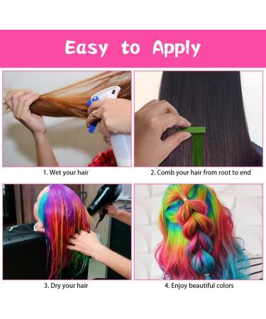 AOOWU 24 Colors Hair Chalk - Temporary, Safe & Washable Hair Dye for Kids | Hair Chalk Pens for Halloween, Christmas & Cosplay Parties - Buy Online on SooperMarket.com