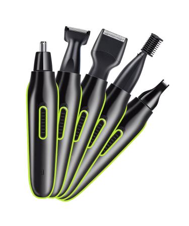 4-in-1 Nose Hair Trimmer for Men USB Rechargeable Nose and Ear Trimmer Clipper Waterproof Eyebrow & Facial Hair Trimmer for Travel and Family Use. Easy Cleansing
