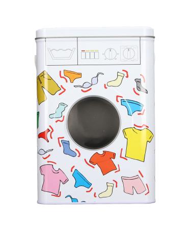 Powdered Laundry Detergent Container Multifunctional Iron Material with Perspective Window Lid Washing Machine Appearance Large Capacity Storage Box