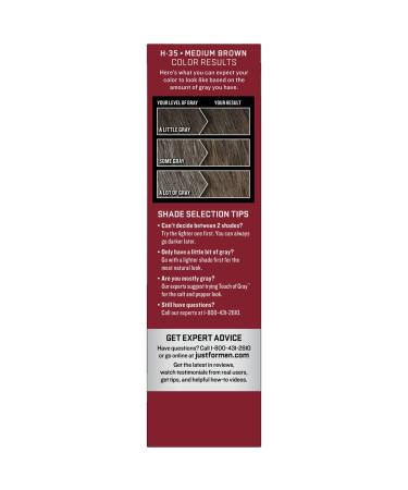 JUST FOR MEN Hair Color Medium Brown 35 - Long-Lasting Grey Coverage for Men | International Shipping Available - Buy Online on SooperMarket.com