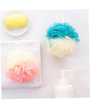 Healeved 8pcs Color Matching Bath Ball Body Scrubber Set - Natural Bath Sponges for Men and Women - Shower Poufs and Body Scrub Mitt - Buy Online on SooperMarket.com