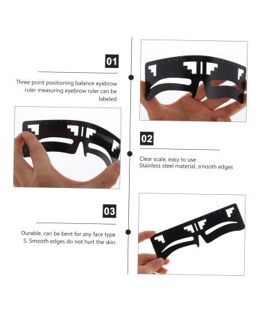Beavorty 4 pcs Extension Drawing Microblading Measure Rulers Practical Location Tools Kit Supplies DIY 1 count (Pack of 1) Blackx2pcs - Buy Online on SooperMarket.com
