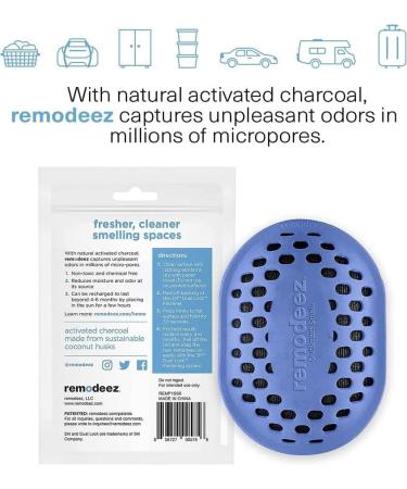 Remodeez Cat Litter Box Deodorizer | Natural Coconut Shell Charcoal Odor Trapper | Air Freshener and Moisture Absorber - 2 Pack - Buy Online on SooperMarket.com