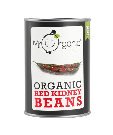 Mr Organic - Red Kidney Beans 400g - Organic & Non-GMO - High in Protein and Fibre - Perfect for Chili Salads Soups and More - Gluten-Free & Vegan