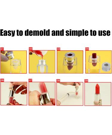 DIY Lipstick Mold Set for 12.1mm Lipstick Tube - Silicone Lip Balm Maker Mould - Buy Online on SooperMarket.com