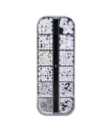 Sanwood 12 grids grid nail art flakes sequins colorful nail glitter Gems Shell Strass Geometric nail decor nail art flake for DIY manicure handicrafts make-up color 2