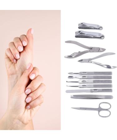 Glomora Manicure Set 11 Pieces Portable Stainless Steel Nail Clipper Set for Finger Nail Ear Care - Buy Online on SooperMarket.com