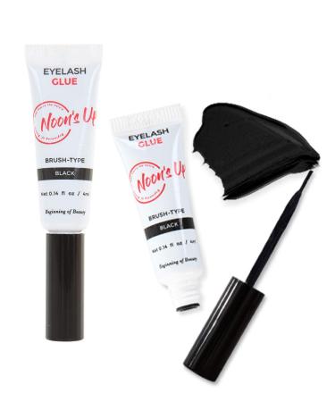 NOONS UP Lash Glue Waterproof 24 Hours Long-Lasting Eyelash Glue: Eyelash glue for false lashes Super Strong Hold Lash Glue for Sensitive Eyes 0.14oz (Black)