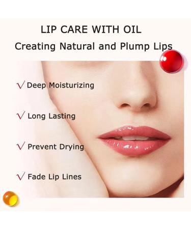 Peach Lip Plumper Set: Clear Lip Oil Gloss for Strong Moisturization, Long-Lasting and Nutritious Makeup - Waterproof Liquid Lipstick (1PC) - Buy Online on SooperMarket.com
