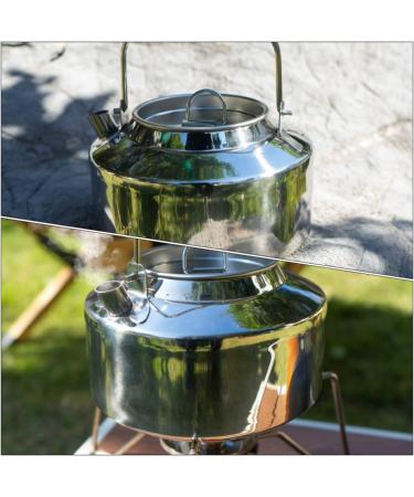 BESPORTBLE 1.2L Stainless Steel Camping Kettle - Lightweight Outdoor Hiking Gear with Handle | Portable Tea Coffee Pot for Campers - Buy Online on SooperMarket.com