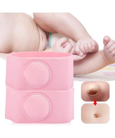 2pcs Cotton Umbilical Hernia Belt for Baby | Pink Infant Navel Support Wrap - Buy Online on SooperMarket.com