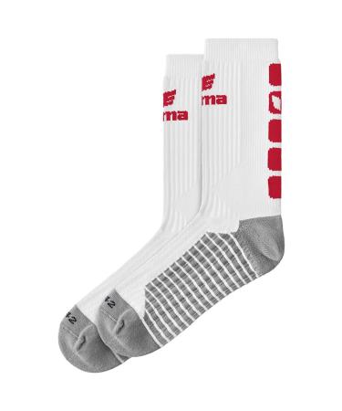 Erima Unisex Classic 5-c Socks (1 Pack) 35 White/Red