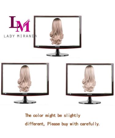 Lady Miranda Ombre Wig Brown to Ash Blonde High Density Heat Resistant Synthetic Hair Weave Full Wigs for Women(T/Ash Blonde) 0-T/Ash Blonde - Buy Online on SooperMarket.com