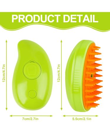 Steamy Cat Brush - 3 in 1 Cat Steamer Brush Cat Spray Massage Comb Multifunctional Dog Steamer Brush Cat Grooming Brush Pet Hair Removal Comb for Cat (Green) - Buy Online on SooperMarket.com