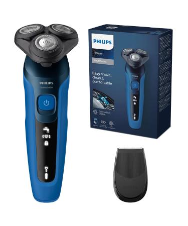 Philips S5466 Series 5000 Electric Wet and Dry Shaver, Powerful & Gentle Shave, Steel Precision Clipper System, Flexible Shaving Heads