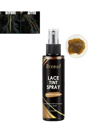 Lace Tint Spray for Closures Light Warm Brown - Perfect for DIY beauty and hairstylists Easy to Use Best for fair skin tones with yellow undertones 100ml - Buy Online on SooperMarket.com