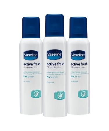 Vaseline Antiperspirant Deodorant Active Fresh With Proderma - 150Ml - Pack Of 3