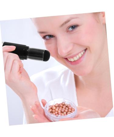 Mikinona flat heel pearl Cosmetic Brush makeup powder puff make up nail hair dryer brush bottle brush loose powder concealer brush Black Blush Brush Concealer hair contour brush - Buy Online on SooperMarket.com