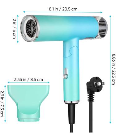 Beavorty Hair Dryer Foldable Blow Dryer Blow Dryer for Curly Hair Diffuser Household Travel - Buy Online on SooperMarket.com