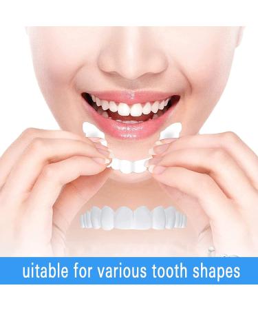 4 Pcs Fake Teeth Dentures for Women and Men - Temporary Dental Veneers for Natural, Comfortable Teeth Restoration, Protecting Your Smile - Buy Online on SooperMarket.com