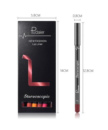 Aseawave Lip Liner Pencil Set - 12pcs High Pigmented Creamy Matte Lip Liners for Girls and Women - Lip Makeup Gift for Daily, Travel, Party, Work - Buy Online on SooperMarket.com
