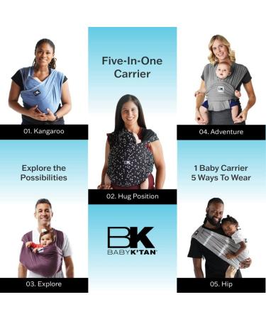 Baby K'tan Breeze Black Small Baby Wrap Carrier - Infant & Child Sling for Newborns up to 35 lbs - No Tying or Rings - Easy Babywearing for Parents - Size Small - Buy Online on SooperMarket.com