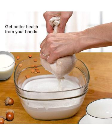 LERORO 2-Pcs Reusable Nut Milk Bag for Almond Milk & Cold Brew Coffee - Large 10 x 12 Inches Nylon Mesh Cheesecloth Strainer Bag - Buy Online on SooperMarket.com
