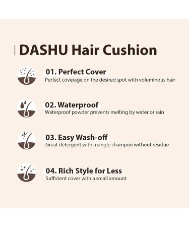 Dashu Daily Anti-Hair Failure Hair Cushions - Natural Brown Thick & Full Look Weather-Proof | 2.6L 26g (1 Pack) | International Shipping Available - Buy Online on SooperMarket.com