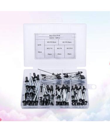 Cabilock Black Rivets Threaded Rivets 120pcs Black Blind Rivets Aluminium Alloy Flange Rivets Fastener Nails Rivets Supplies .4 .2 Stainless Steel Rivets Stainless Steel Set - Buy Online on SooperMarket.com