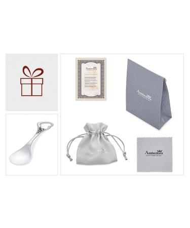 AMBEDORA Children's Christening Gift - Small Silver Spoons with Engraving | Real Silver 925 Birth Gift - Buy Online on SooperMarket.com