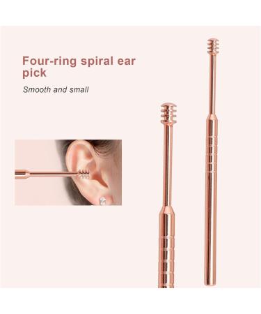 Stainless Steel Earwax Removal Kit with Storage Box - Rose Gold/Golden - Buy Online on SooperMarket.com