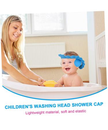 FRCOLOR 2pcs Shampoo Cap Bonnets for Toddlers - Bath Visor & Sun Hat Combo | Assorted Colors | 29.5X27.5CM - Buy Online on SooperMarket.com