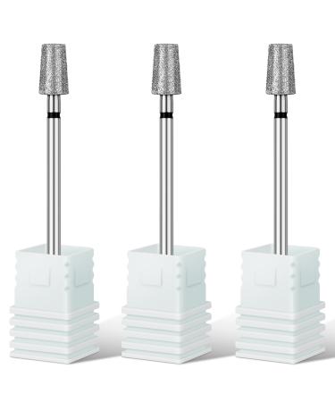 Rolybag Cuticle Nail Drill Bits Tapered Barrel Cuticle Drill Bit for Nail Diamond Drill Bits 3/32” Professional Safety Cuticle Clean Drill for Electric Remove Cuticle Dead Skin Manicure Tools (Coarse) Tapered Cuticle Bit Coarse-C