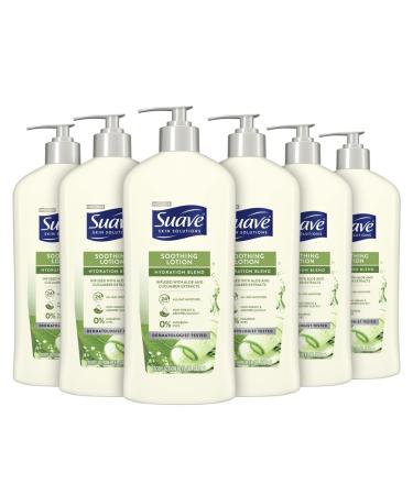 Suave Skin Solutions Body Lotion Soothing With Aloe 18oz 6 Pack
