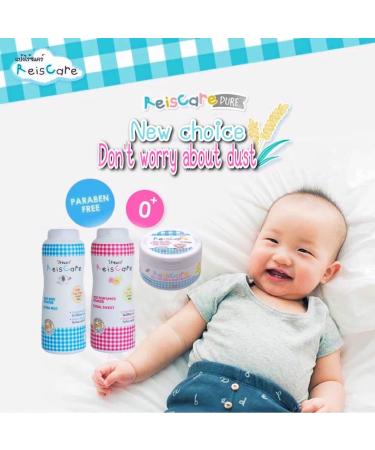 Reiscare 100% Talc-Free Rice Baby Powder 130g with Puff - Gentle & Fragrance-Free for Baby's Smooth Skin - Buy Online on SooperMarket.com
