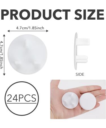 24pcs Plug Socket Covers UK White Safety Plastic Outlet Covers Protector Baby Secutity Shock Prevention Ideal for Children Safety at Home and School&Easy Install - Buy Online on SooperMarket.com