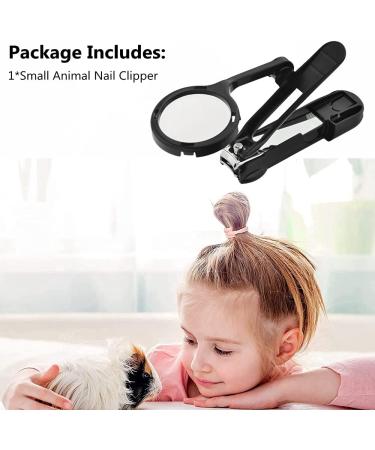 HAICHEN TEC Guinea Pig Nail Clippers with Magnifying Glass - Stainless Steel Claw Toenail Trimmer for Small Animals - Pet Grooming Supplies - Buy Online on SooperMarket.com