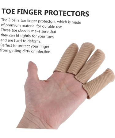 FOMIYES 2 Pairs Silicone Gel Finger Guard Sleeves for Toe Blister Protection - Buy Online on SooperMarket.com