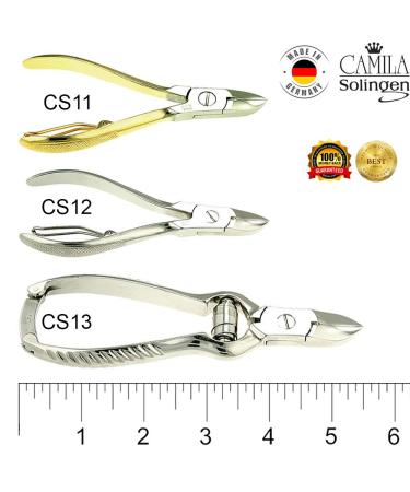 Camila Solingen CS12 Professional 4 Fingernail Toenail Nipper/Cutter - Heavy Duty Precision Stainless Steel Blade - Solingen Germany (Silver) - Buy Online on SooperMarket.com