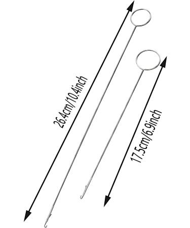 AXLIZER Stainless Steel Sewing Loop Kit - 2pcs Metal Drawstring Threader & Tweezers Set for DIY Knitting - Flexible & Durable - Buy Online on SooperMarket.com