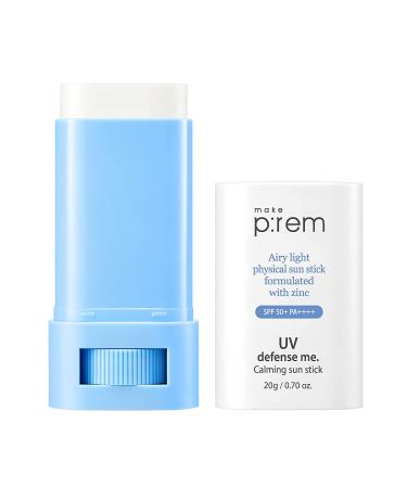 MAKEPREM Calming Sun Stick SPF 50+ PA++++ - Vegan Mineral Sunscreen for Sensitive Skin - Buy Online on SooperMarket.com
