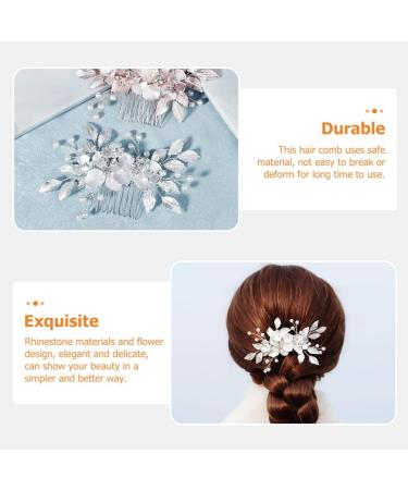 Rose Pink Pearl Hairpin Wedding Hairpin Bridal Hair Clips Accessories Everyday Headwear Thin Women Floral Hairpin For Wedding Bride Bridesmaid Party - Buy Online on SooperMarket.com