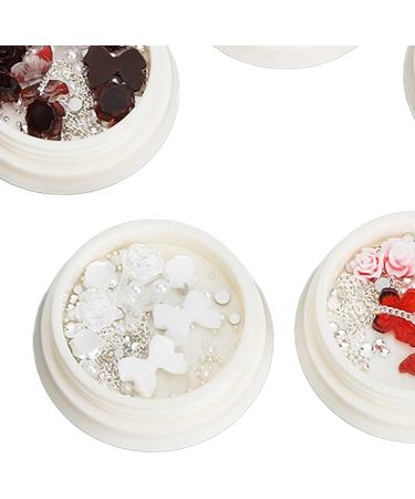 Shiny Decorative Manicure Charms with Artificial Pearls DIY Nail Art Portable Storage Box for Professional Salon or DIY Manicures - Buy Online on SooperMarket.com