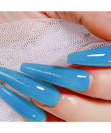 Lofuanna Poly Nail Gel Set - 60ml Blue Nail Extension Gel Kit | All-in-One with Slip Solution Nail Forms Brush & Glass Cup | Perfect for Beginners - Nail Art Design - Buy Online on SooperMarket.com