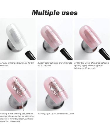 Metallic Painting Gel 8ML Golden Painted Gel Nail Polish 2Pcs Chrome Gel Nail Polish 3D Mirror Effect Painting Metallic Gel Polish for Flower Lines Drawing Nail Art Polilsh - Buy Online on SooperMarket.com